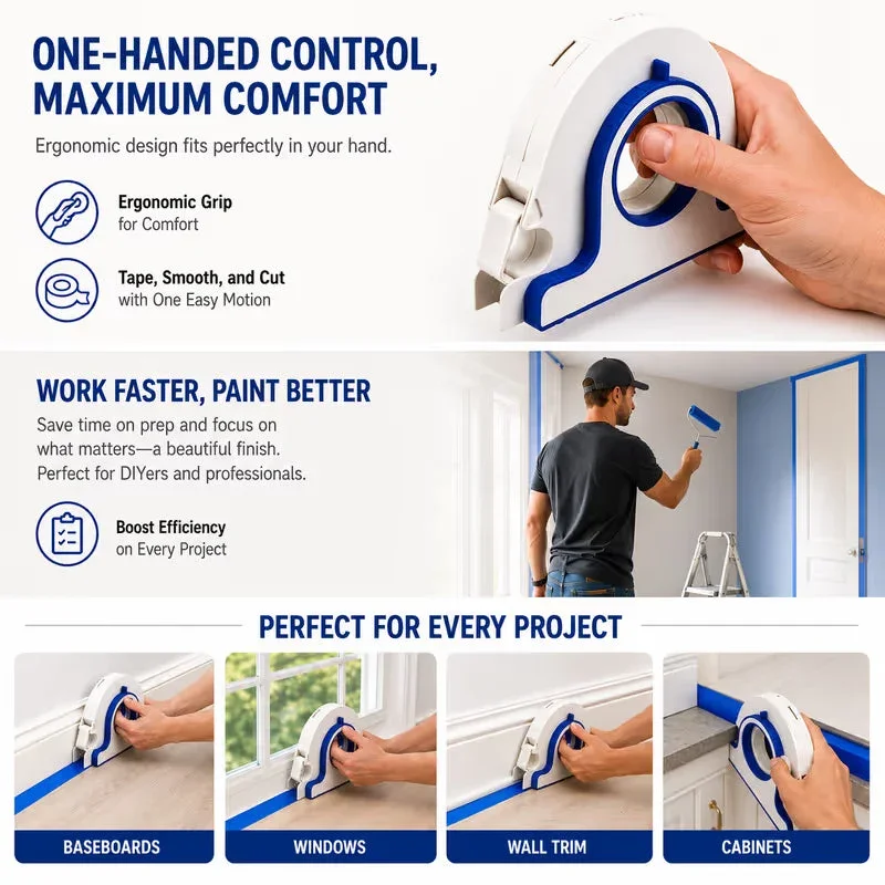 High-efficiency Painter Masking Tape Applicator